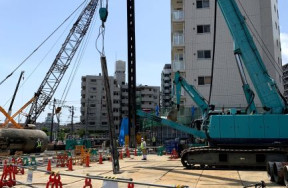 新綱島駅前再開発新築工事