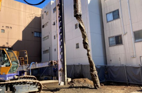 大森北1丁目計画における既存建物解体工事
